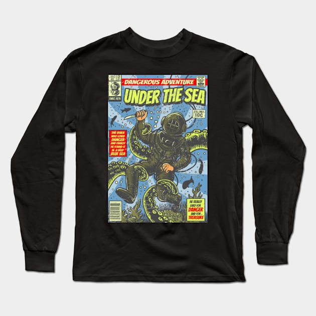 diver Long Sleeve T-Shirt by iluolstore